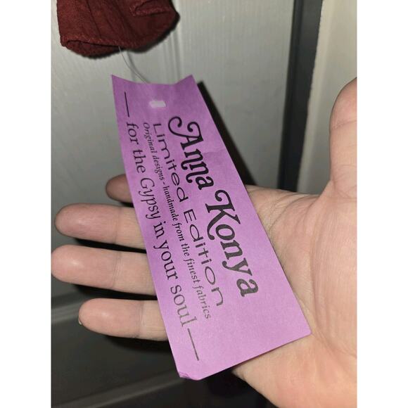 Anna Konya Limited Edition Tiered Maxi Boho Skirt Shirt Set NEW Original Tag VTG - Picture 15 of 16